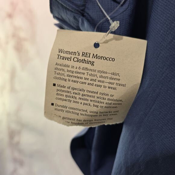 REI Skirt Womens 10 30 Blue Maxi Midi Vintage 90s Nylon Ripstop Morocco Rare HTF - Picture 11 of 16